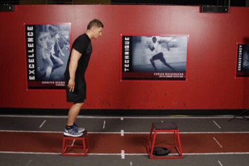 Depth Jump Leap: posición inicial
