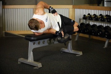 Dumbbell Lying Supination: posición final