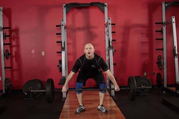 Hang Snatch - Below Knees: posición inicial