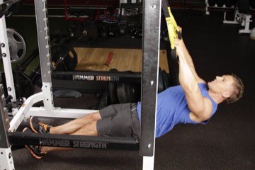 Inverted Row with Straps: posición inicial