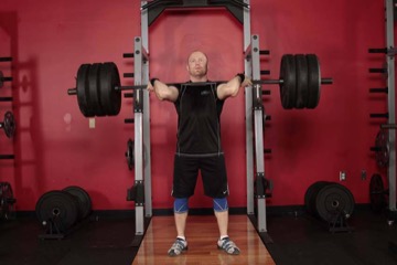 Jerk Dip Squat: posición inicial