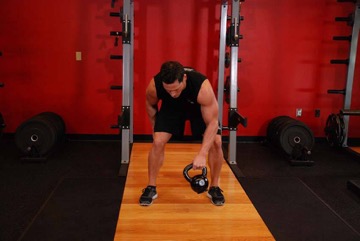 Kettlebell Figure 8: posición final