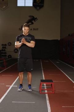 Box jump lateral: posición inicial