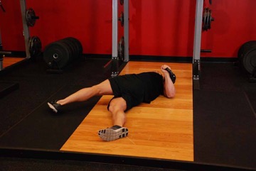 Press en suelo con kettlebell: posición inicial