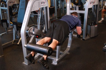 Curl femoral acostado: posición inicial