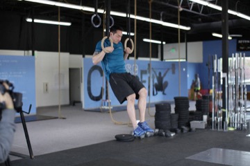 Muscle-up en anillas: posición final