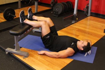 Oblique Crunches: posición inicial