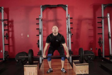 Power Clean from Blocks: posición inicial