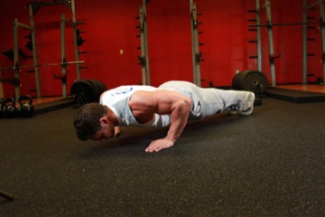 Flexiones (push-ups): posición final