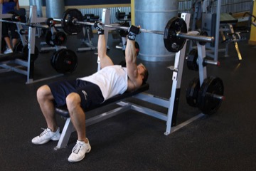 Reverse Triceps Bench Press: posición final