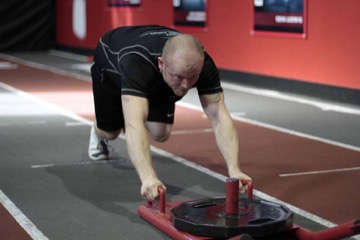 Sled Push: posición final