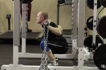 Squat with Chains: posición final
