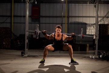 Squat with Plate Movers: posición final