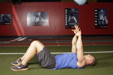 Supine Chest Throw: posición final