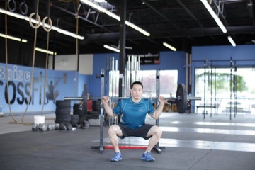 Weighted Jump Squat: posición final